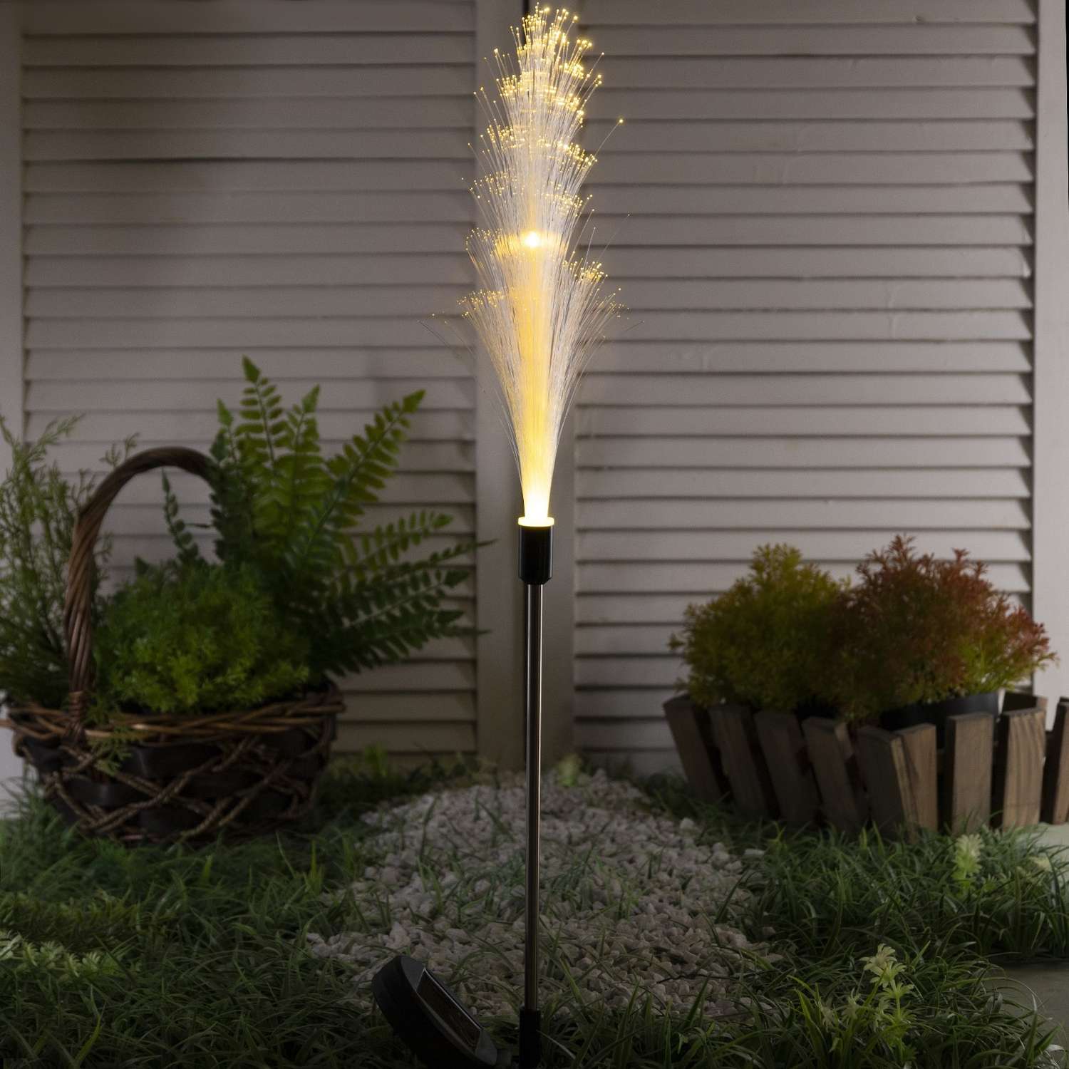Садовый светильник Luazon на солнечной батарее «Колос» 85 см 8 LED свечение тёплое белое - фото 1