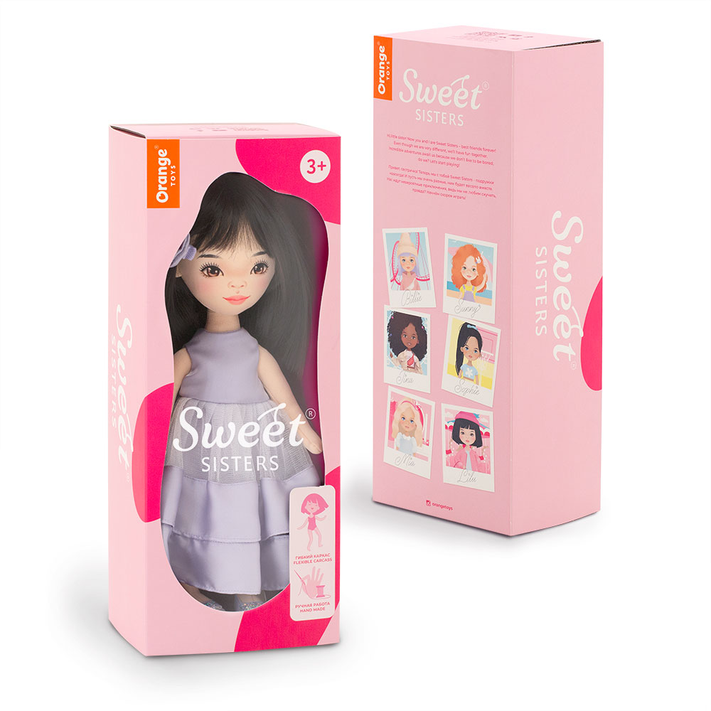 Кукла Orange Toys Sweet Sisters Lilu в фиолетовом платье 32 см Серия Вечерний шик SS04-04 - фото 2