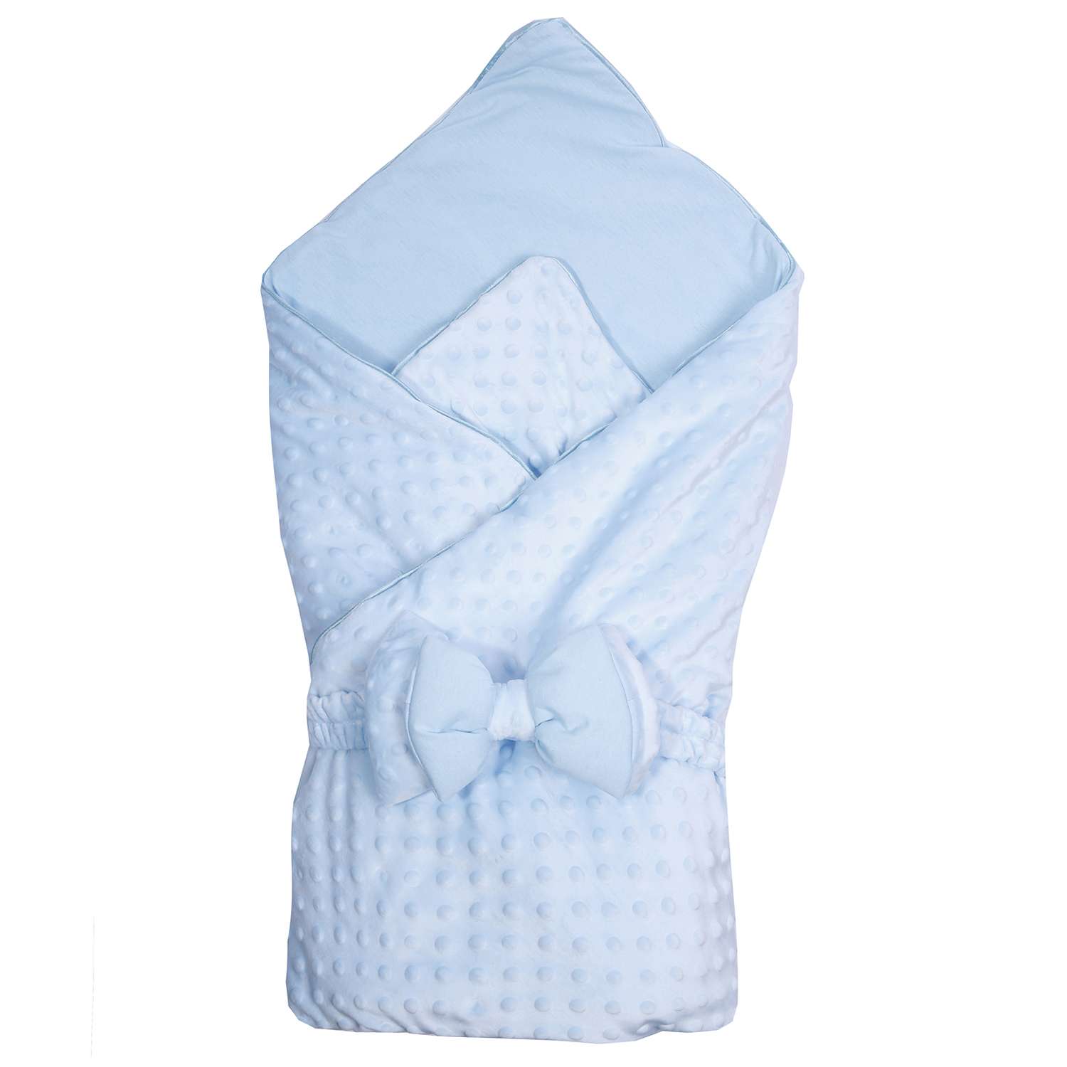 Конверт-одеяло Эдельвейс Нежность с бантом Голубой 11215 - фото 1