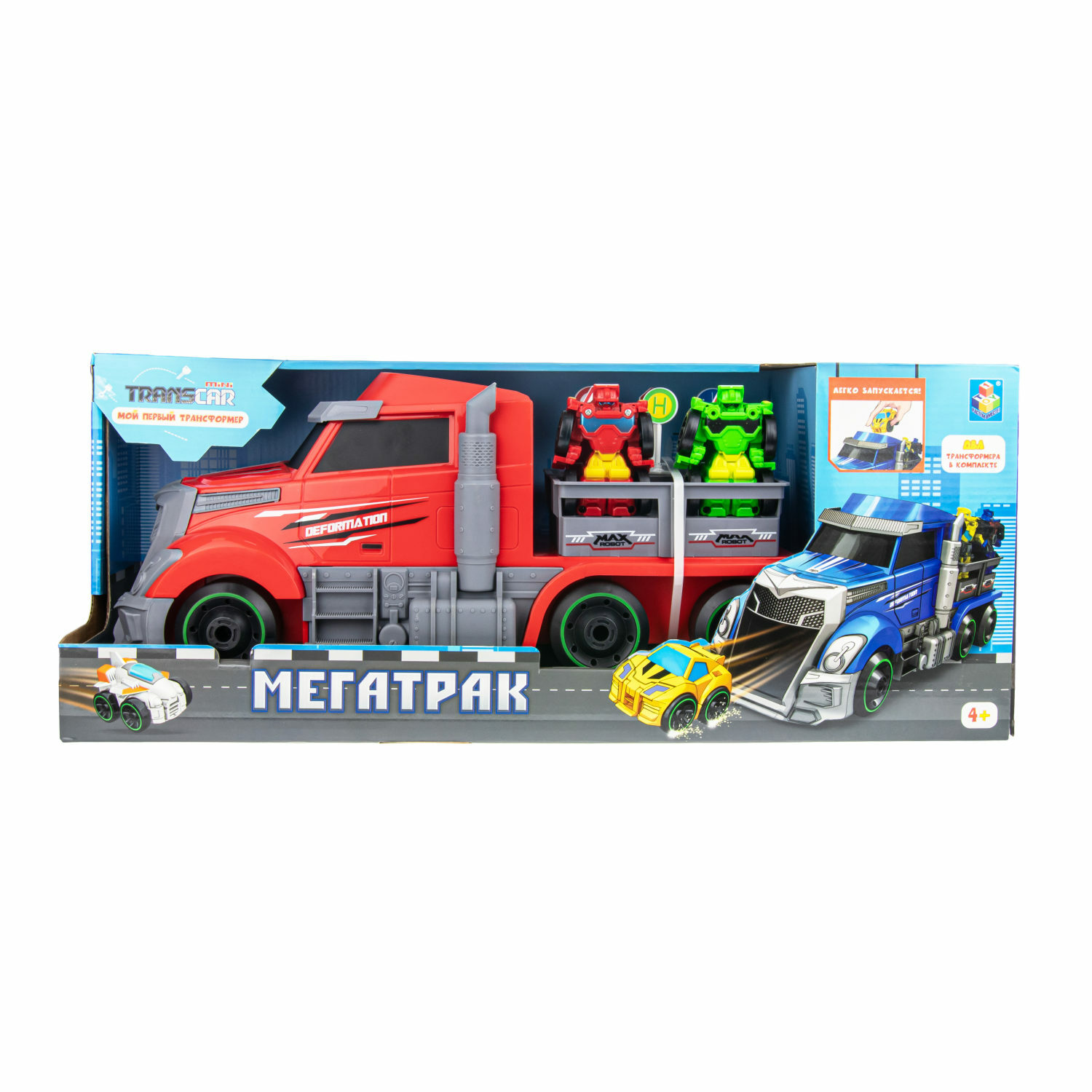 Игровой набор 1TOY Мой первый трансформер красный Т19439 - фото 13