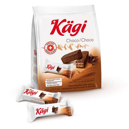 Вафли Kagi Choco mini с шоколадным кремом в молочном шоколаде 125г