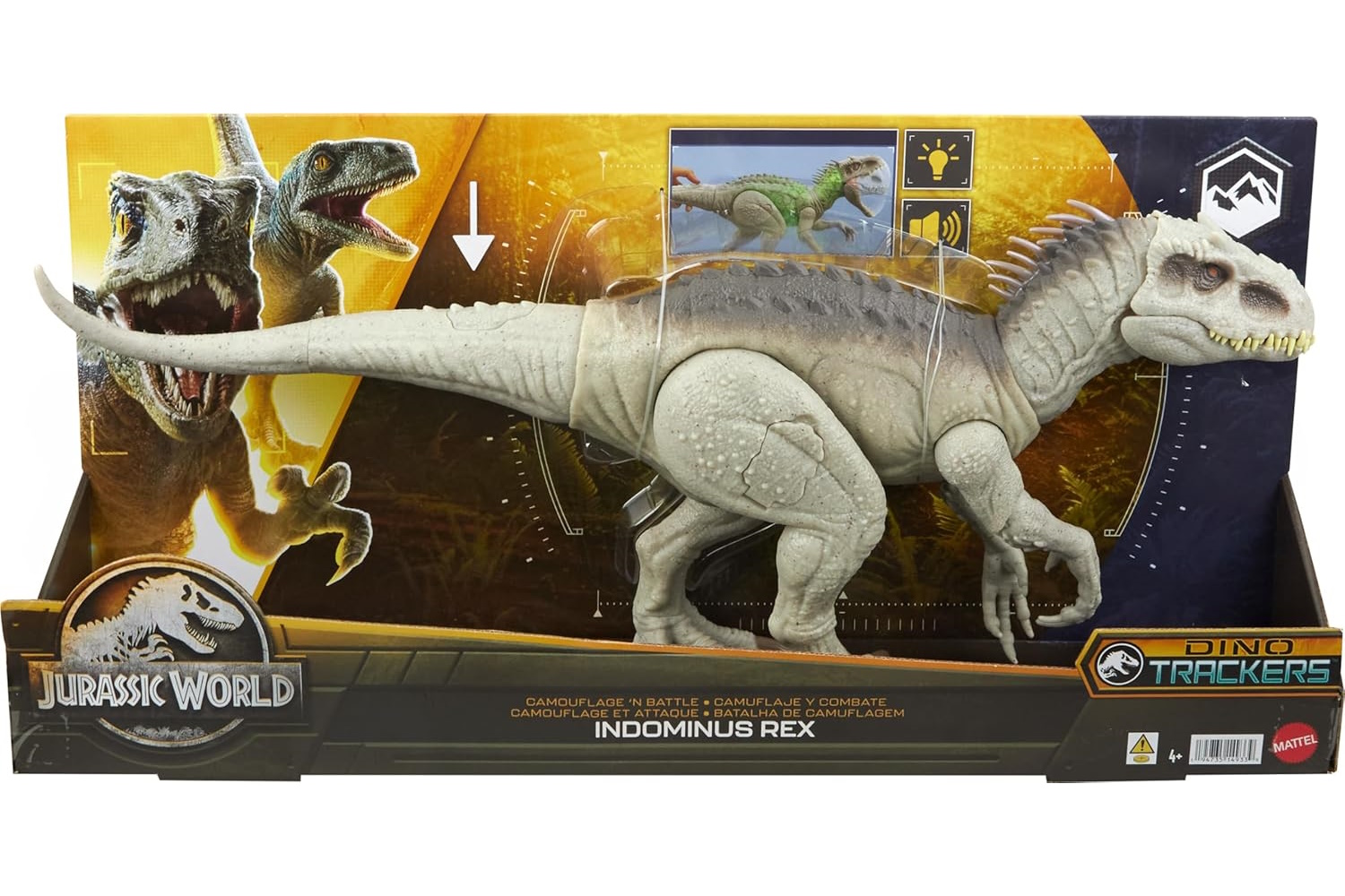 Фигурка Jurassic World NEW Feature Indominus Rex (SIOC) HNT64 - фото 4