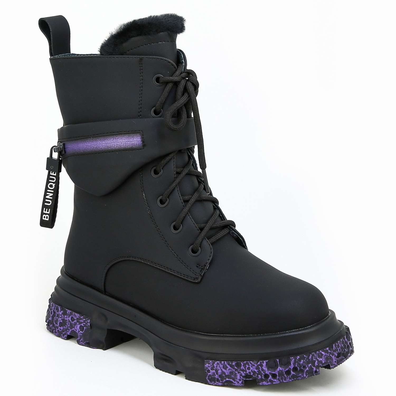 Ботинки KENKA TDS_86168-1_black-violet - фото 1