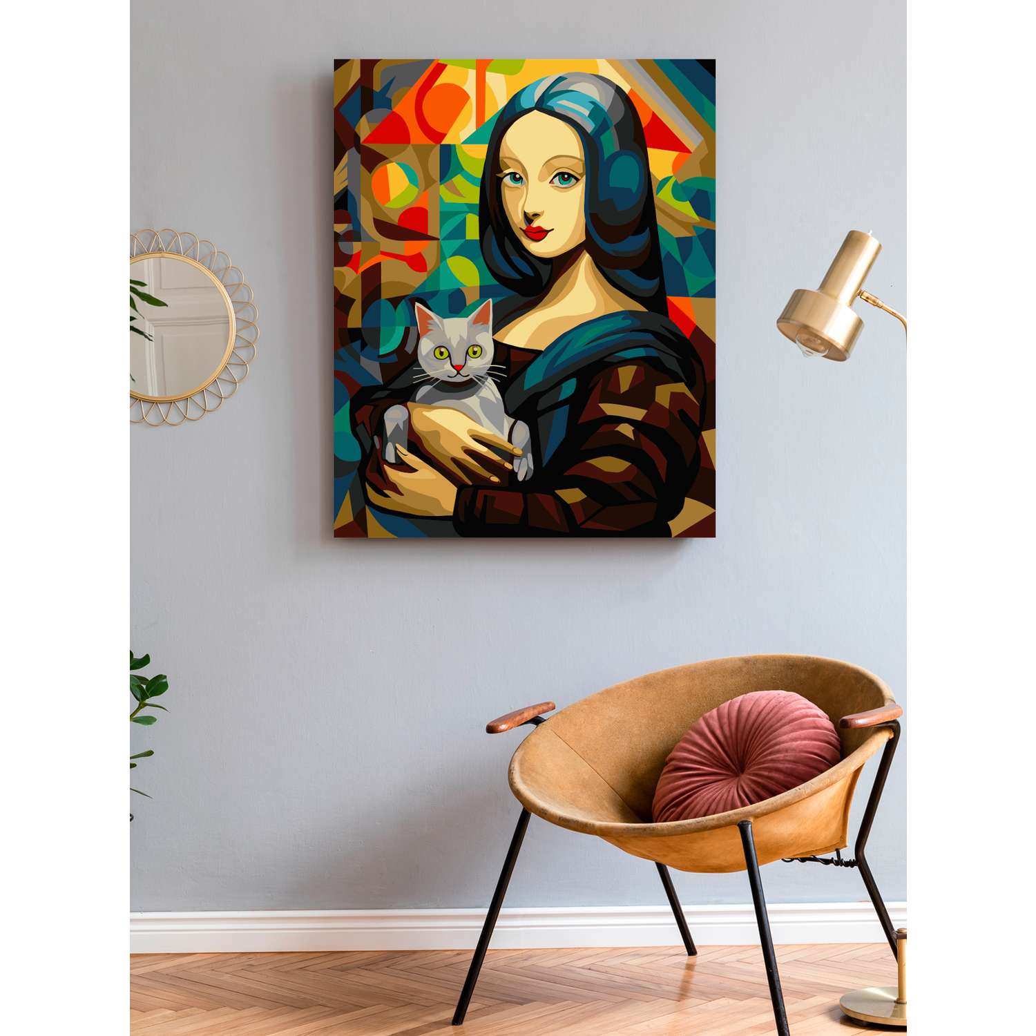 Картина по номерам Art on Canvas холст на подрамнике 40х50 см Авангард-Джаконда - фото 3