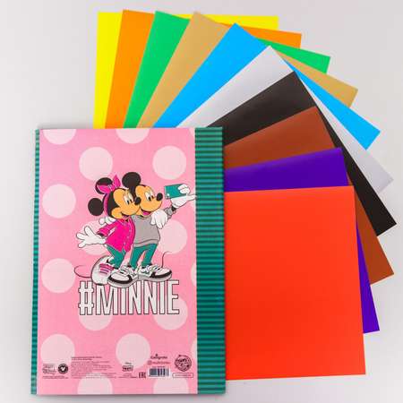 Бумага цветная Disney самоклеящаяся Минни в папке Disney