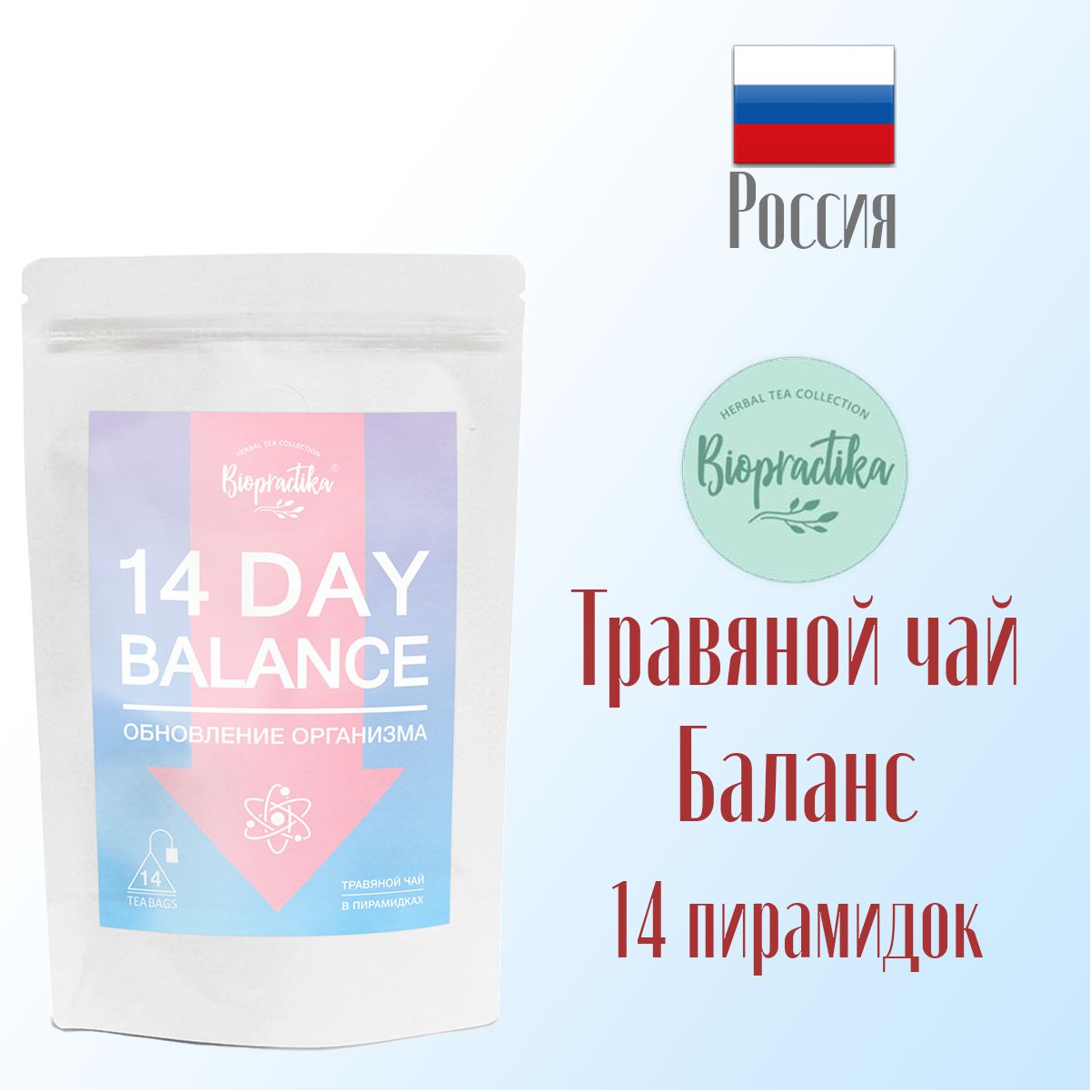 Травяной чай Biopractika 14 day balance Обновление организма - фото 3