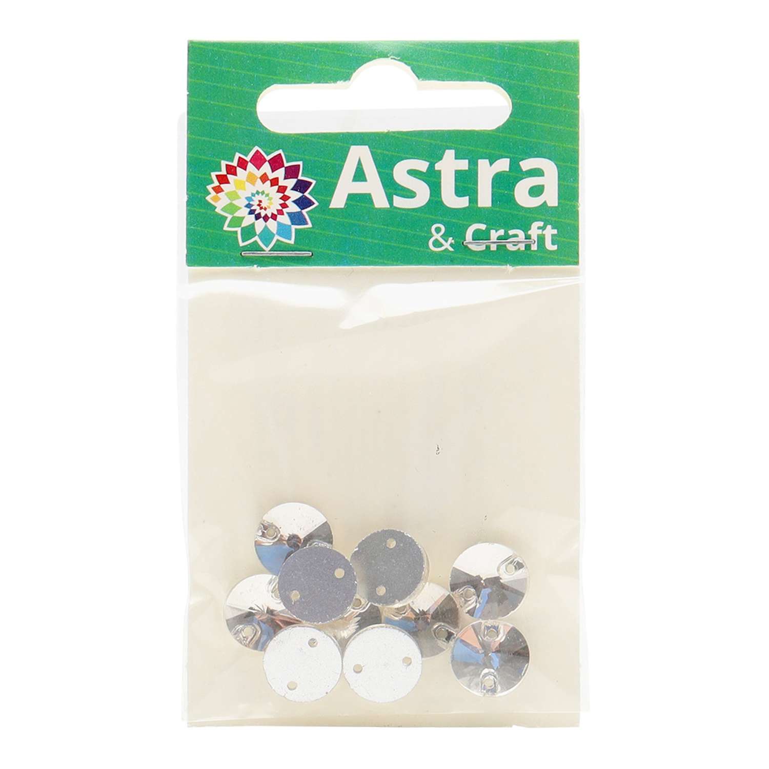 Хрустальные стразы Astra Craft пришивные круглые для творчества и рукоделия 10 мм 10 шт - фото 5