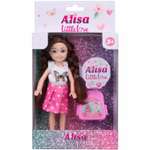 Кукла детская 1TOY Alisa Little Love с аксессуаром брюнетка с косичками маленькая мини 14 см