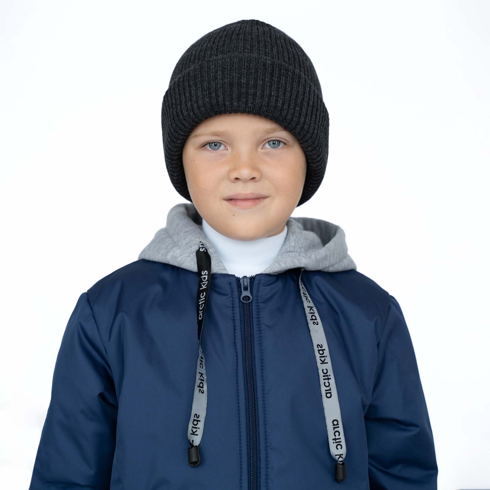 Шапка Arctic kids Ш-107 антрацит - фото 3