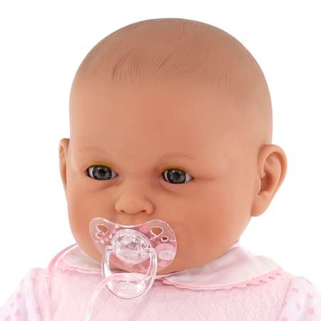 Кукла озвученная Antonio Juan Реборн Сорая в розовом 55 см плачет мягконабивная
