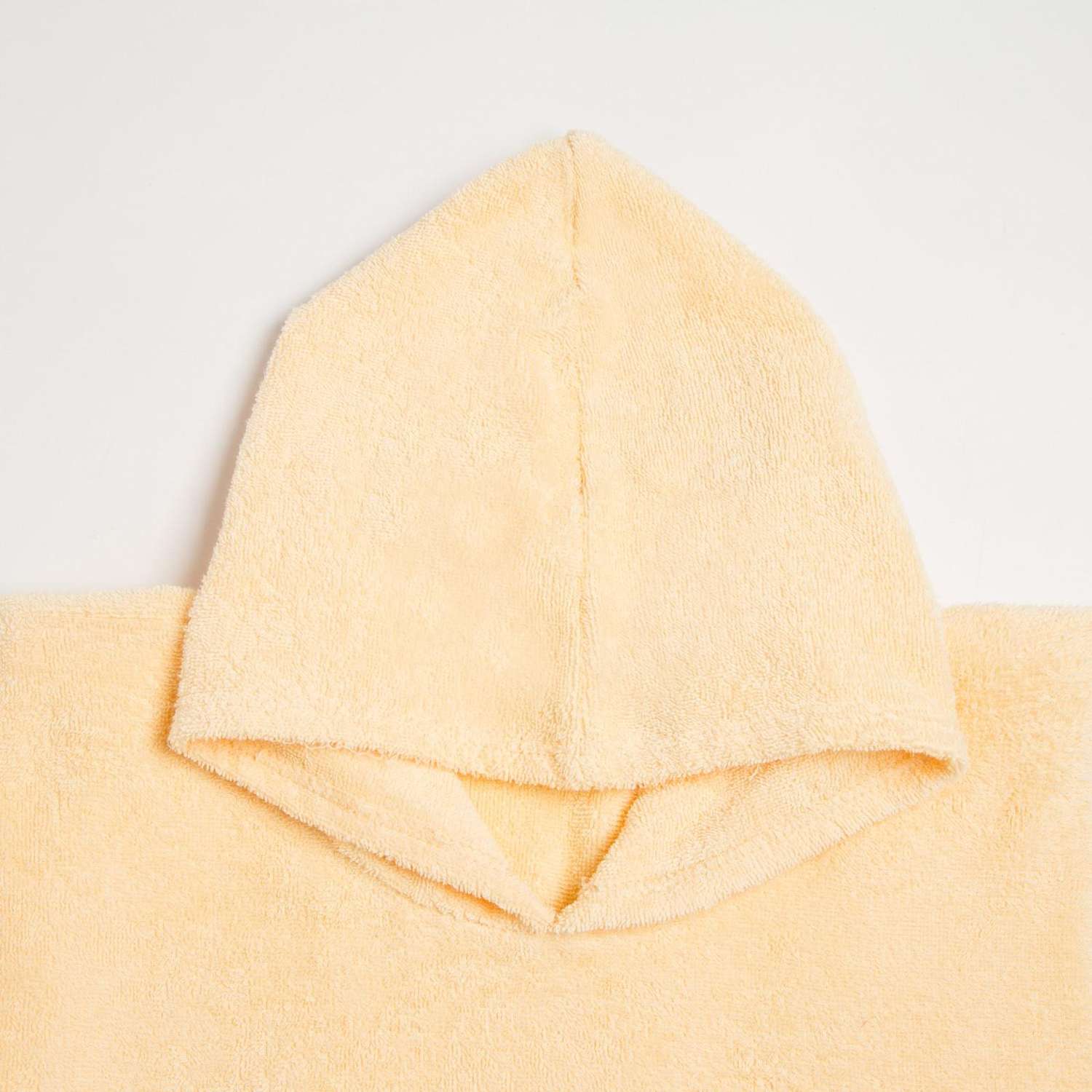 Полотенце-пончо Крошка Я с карманом молочный размер 32-38 - фото 3