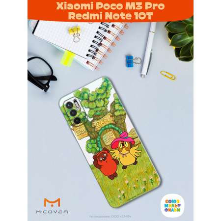 Силиконовый чехол Mcover для смартфона Poco M3 Pro Redmi Note 10T Союзмультфильм Медвежонок и Сова