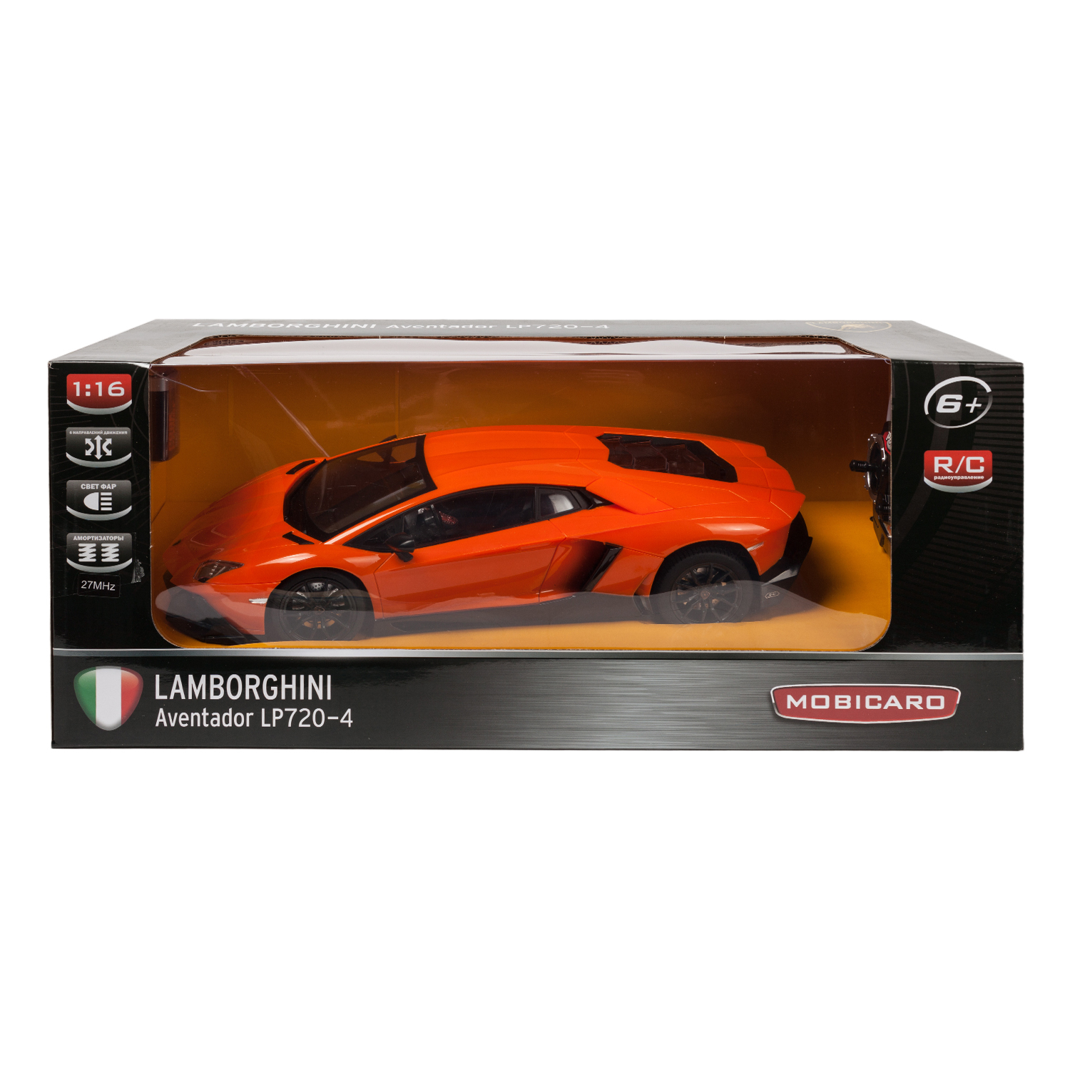 Машинка на радиоуправлении Mobicaro Lamborghini Aventador LP720-4 1:16 Оранжевая - фото 3