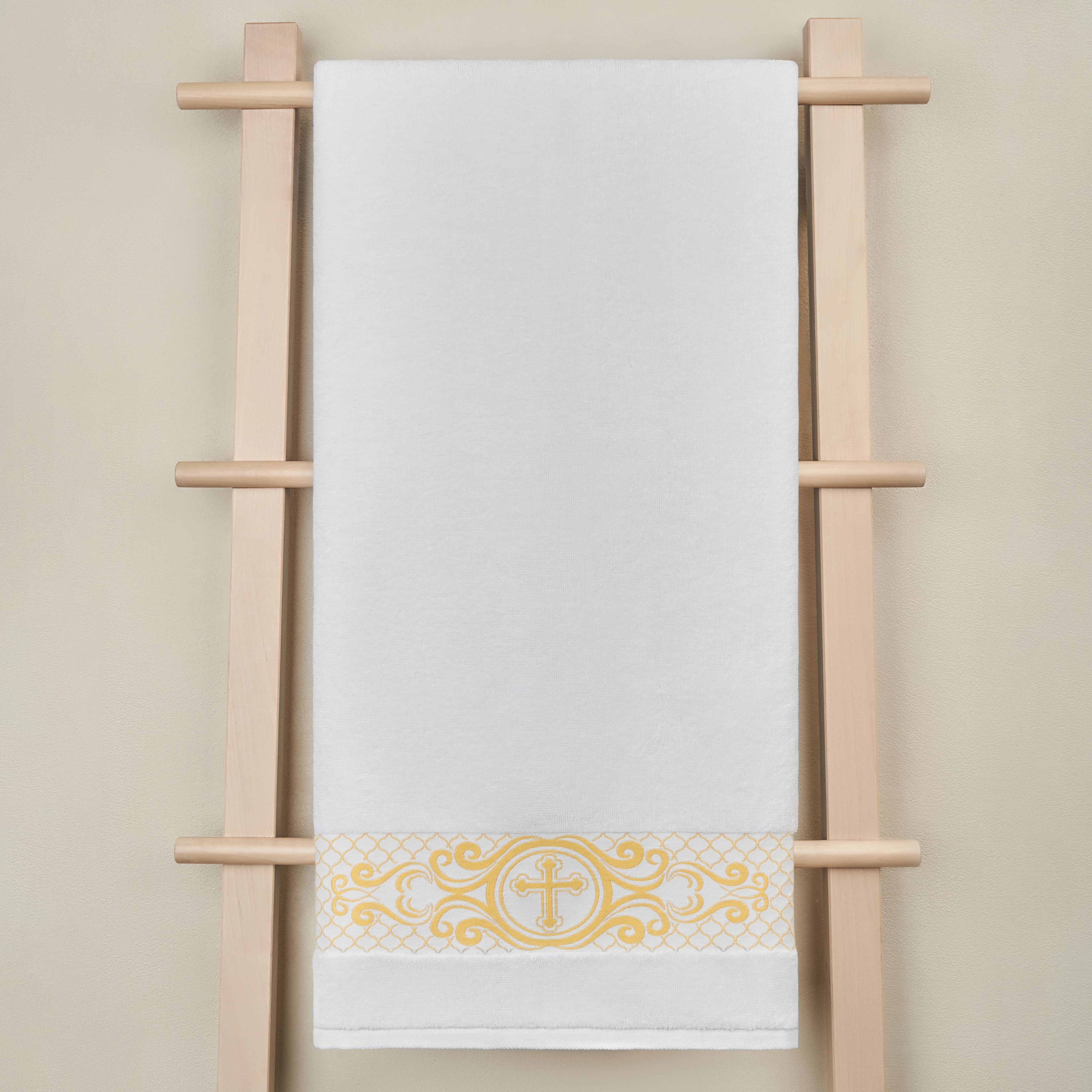 Полотенце Arya Home Collection крестильное махровое 70x140 с вышивкой - фото 1