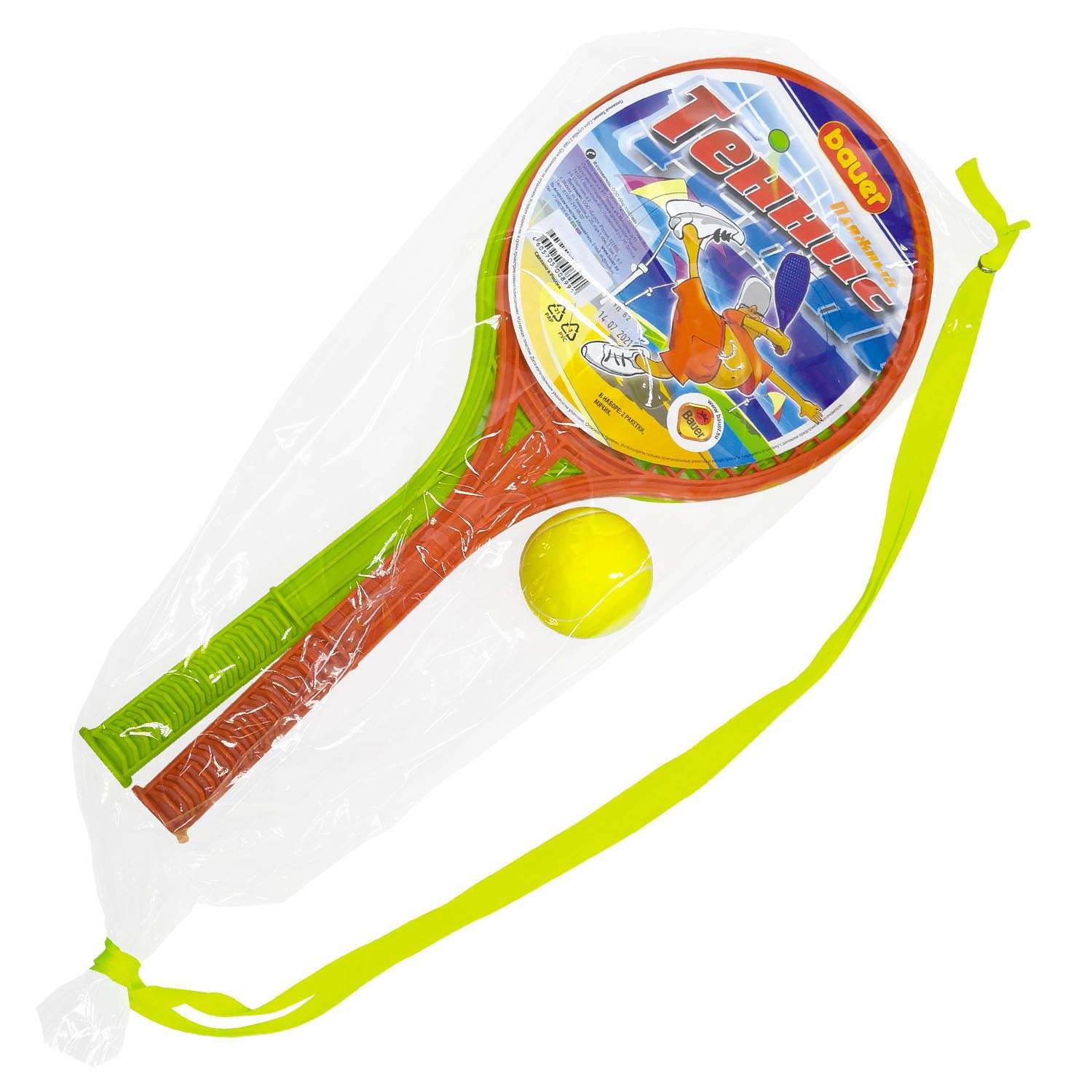 Набор для тенниса Bauer Салатовый-Оранжевый 1067 - фото 2