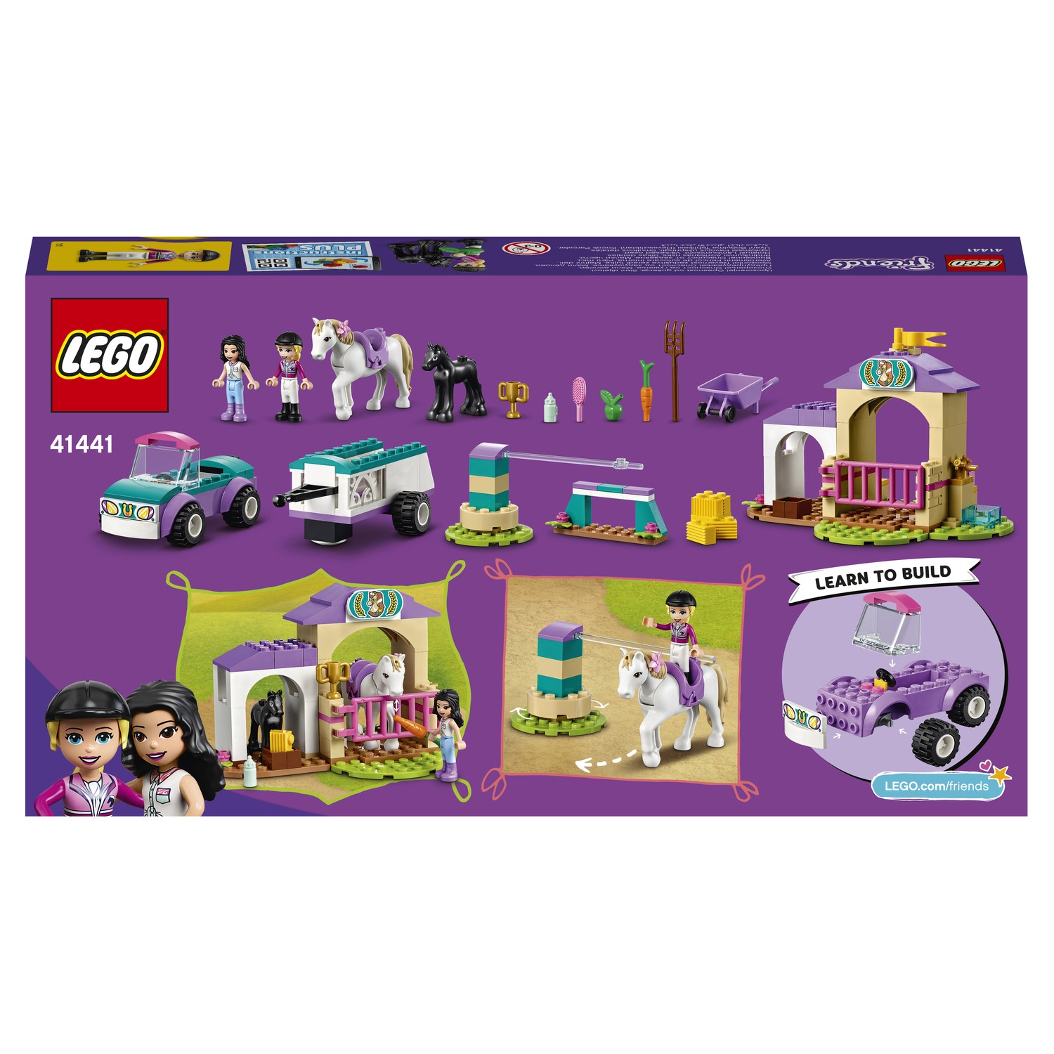 Конструктор LEGO Friends Тренировка лошади и прицеп для перевозки 41441 - фото 3