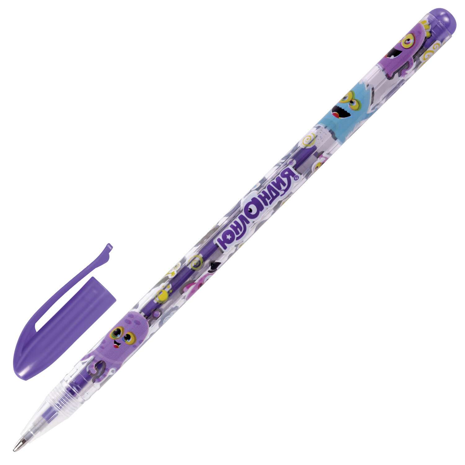Ручки гелевые Юнландия цветные набор 6 штук для школы тонкие металлик - фото 17