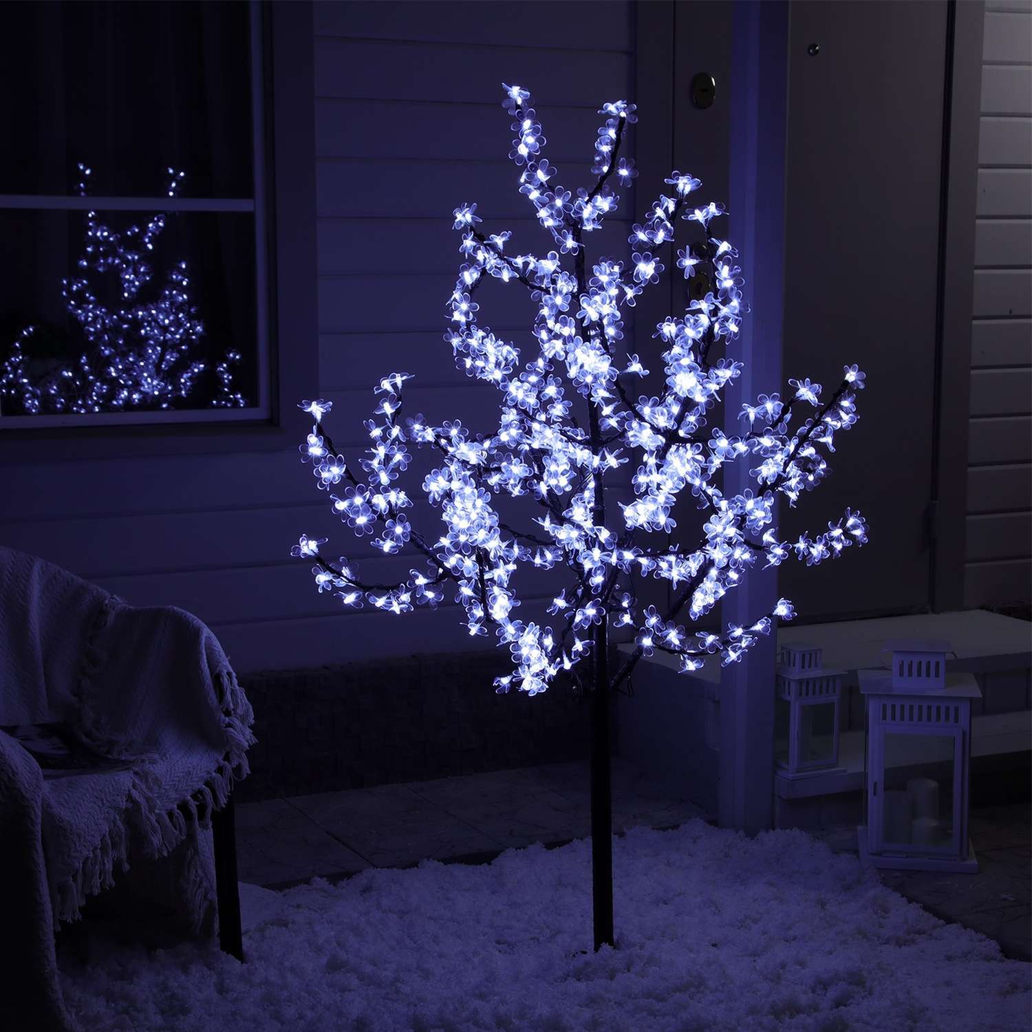 Светодиодное Luazon дерево «Баугиния» 1.5 м 480 LED постоянное свечение 220 В свечение белое - фото 1