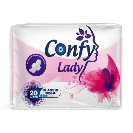 Прокладки CONFY Гигиенические женские Confy Lady CLASSIC NORMAL ECO 20 шт