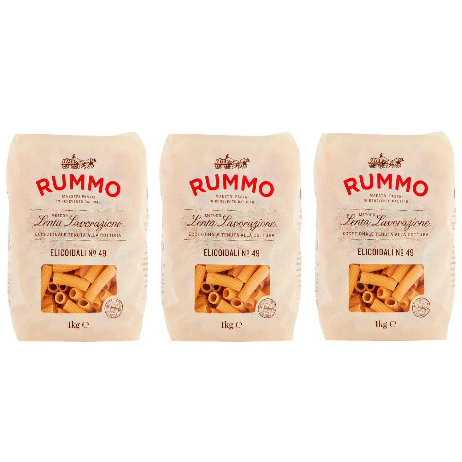 Макароны Rummo паста из твёрдых сортов пшеницы Особые Паккери 3х500 г - фото 1