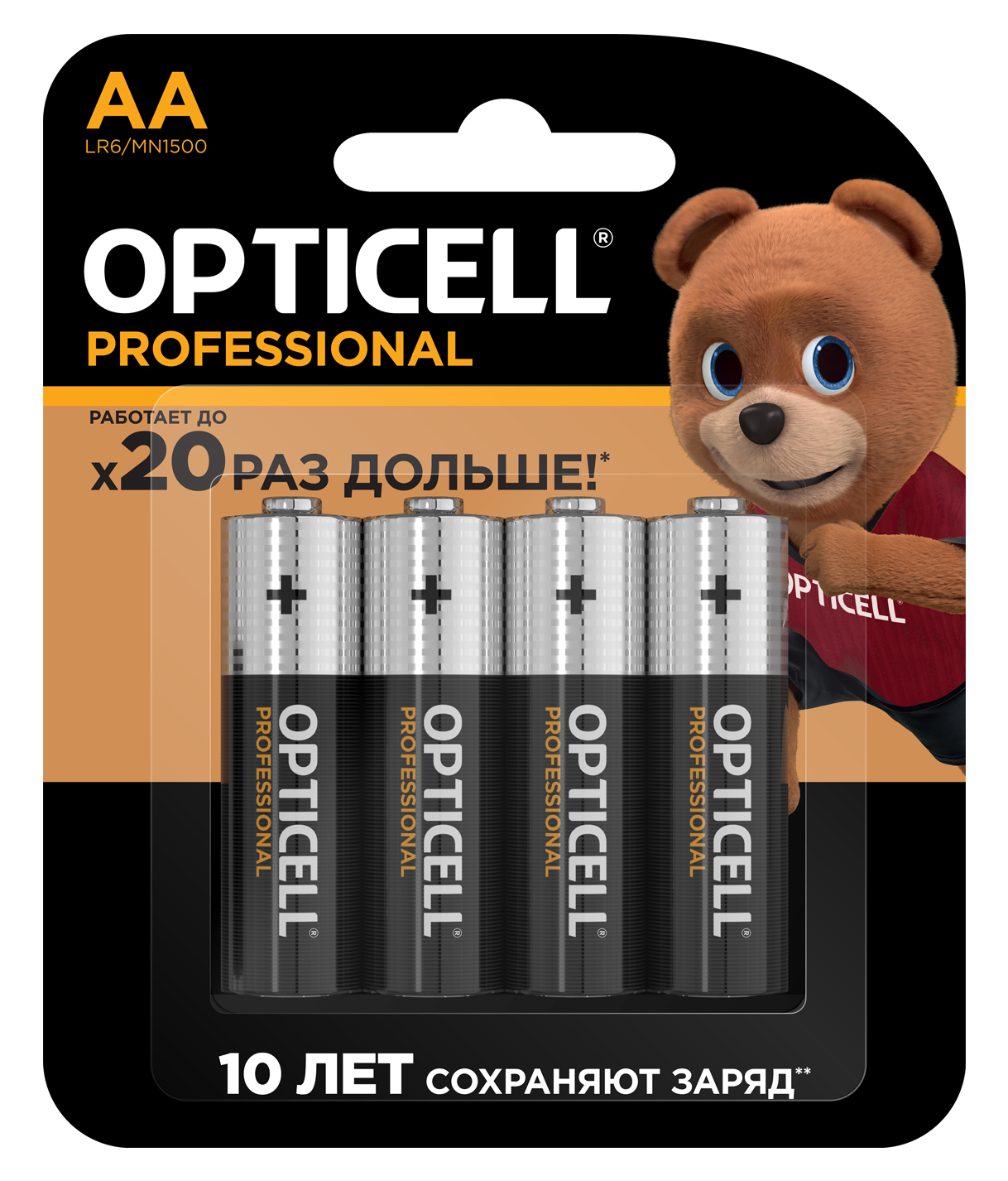 Батарейки Opticell Professional AA 4шт - фото 1