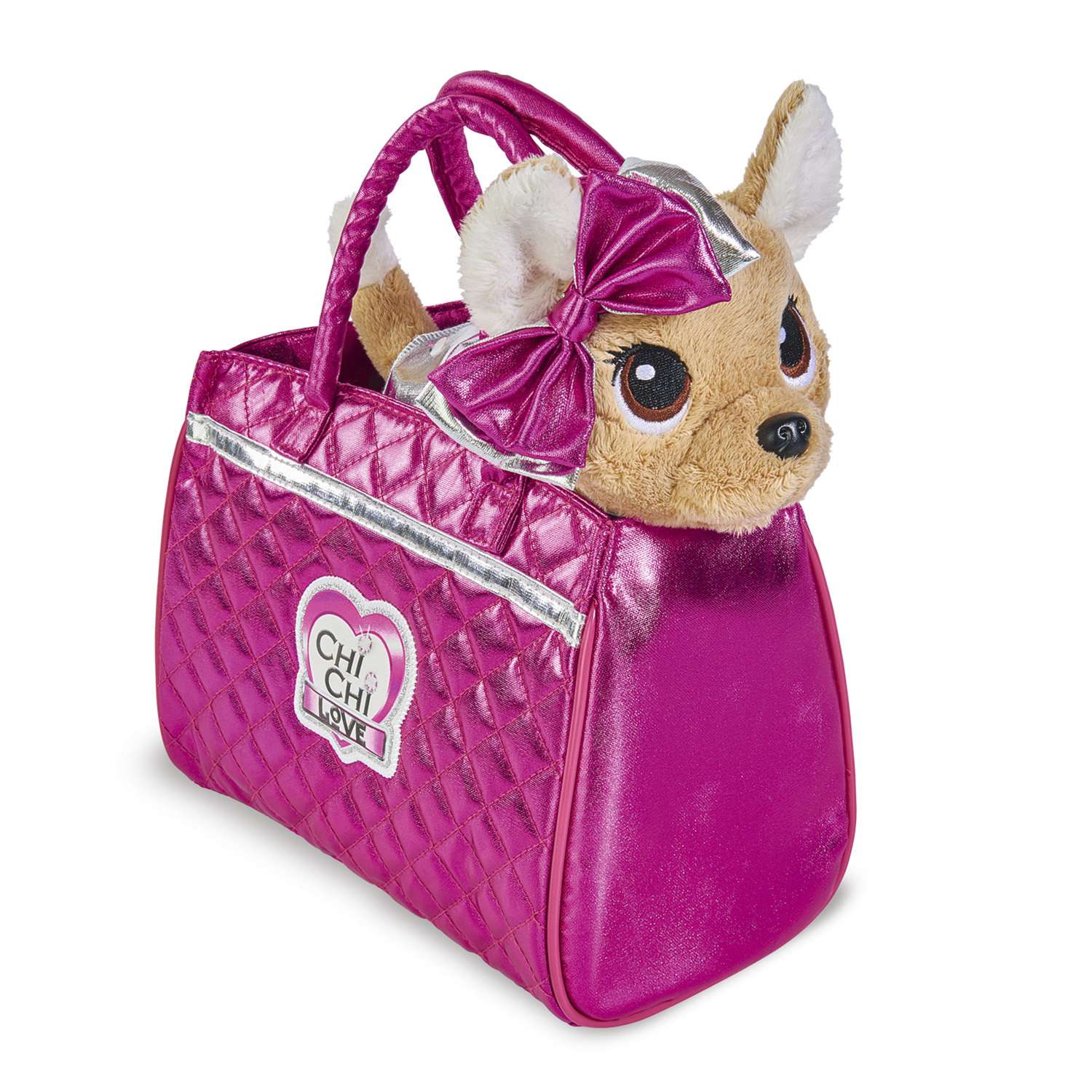 Игрушка мягкая Chi Chi Love Собачка Гламур с розовой сумочкой и бантом 5893125 - фото 2