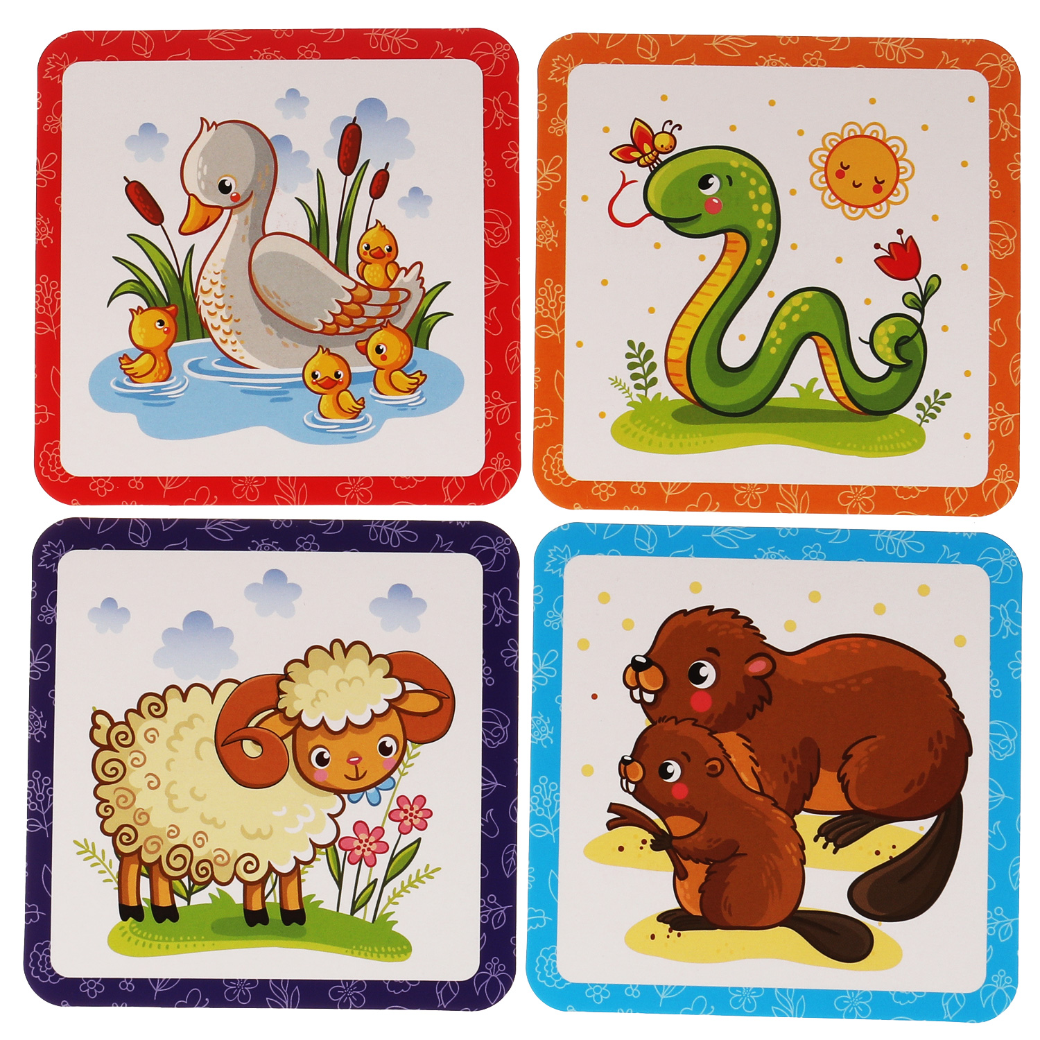 Развивающие карточки Умные Игры Загадки о животных В.Степанов IQ чемоданчик 35 картинок - фото 3
