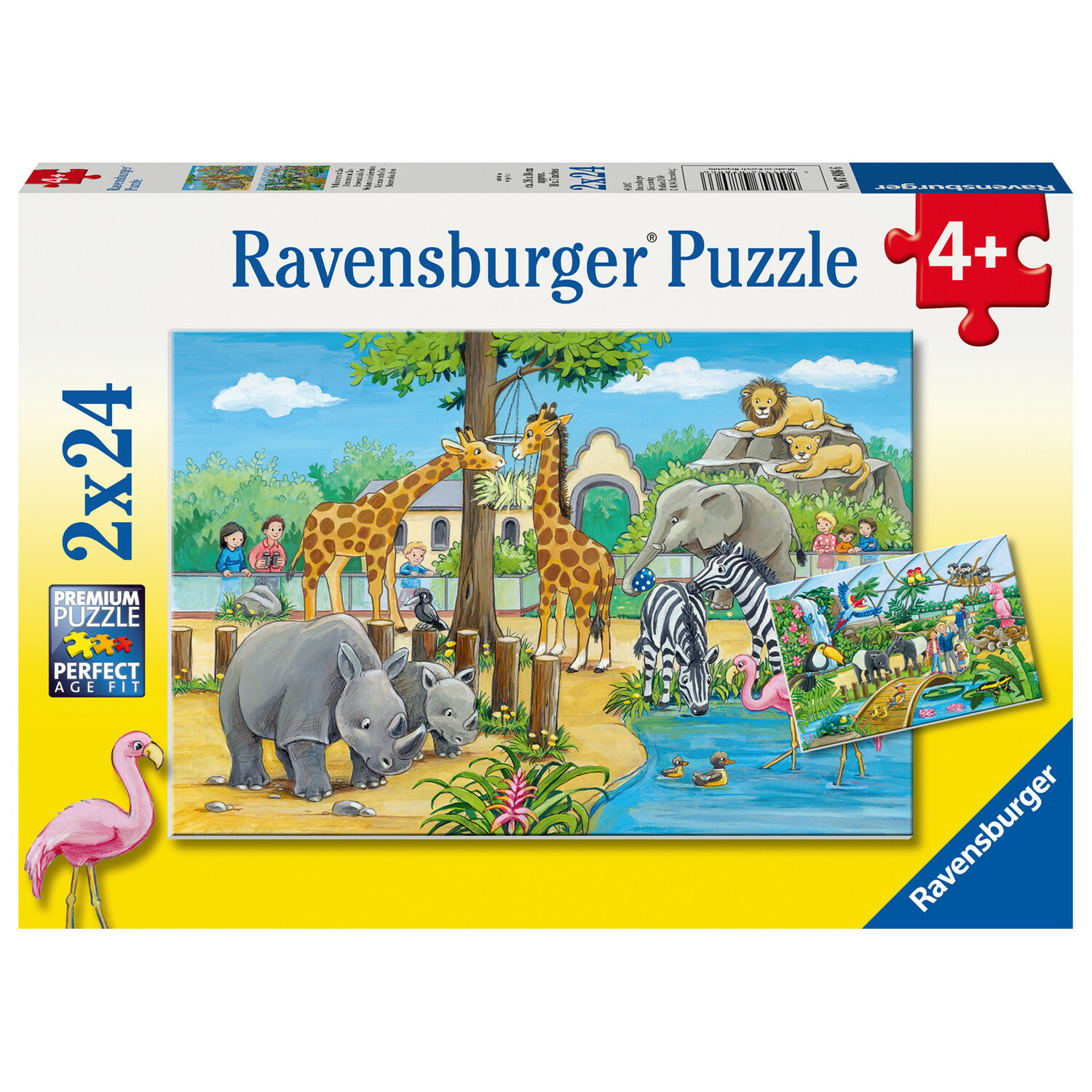 Пазл Ravensburger Добро пожаловать в зоопарк 24элемента*2шт 07806 - фото 1