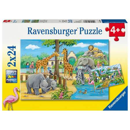 Пазл Ravensburger Добро пожаловать в зоопарк 24элемента*2шт 07806