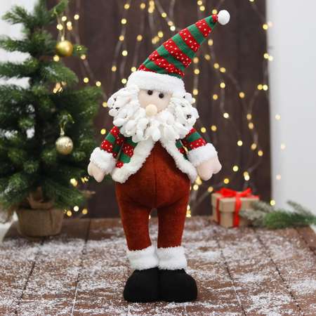 Мягкая игрушка Зимнее волшебство «Дед Мороз пузанчик» 10х52 см красно-зелёный
