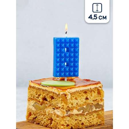 Свеча для торта Riota цифра 8 Майнкрафт 4.5 см