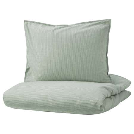 Комплект постельного белья Roomiroom односпальный BERGLAKE 150x200/50x70 зеленый