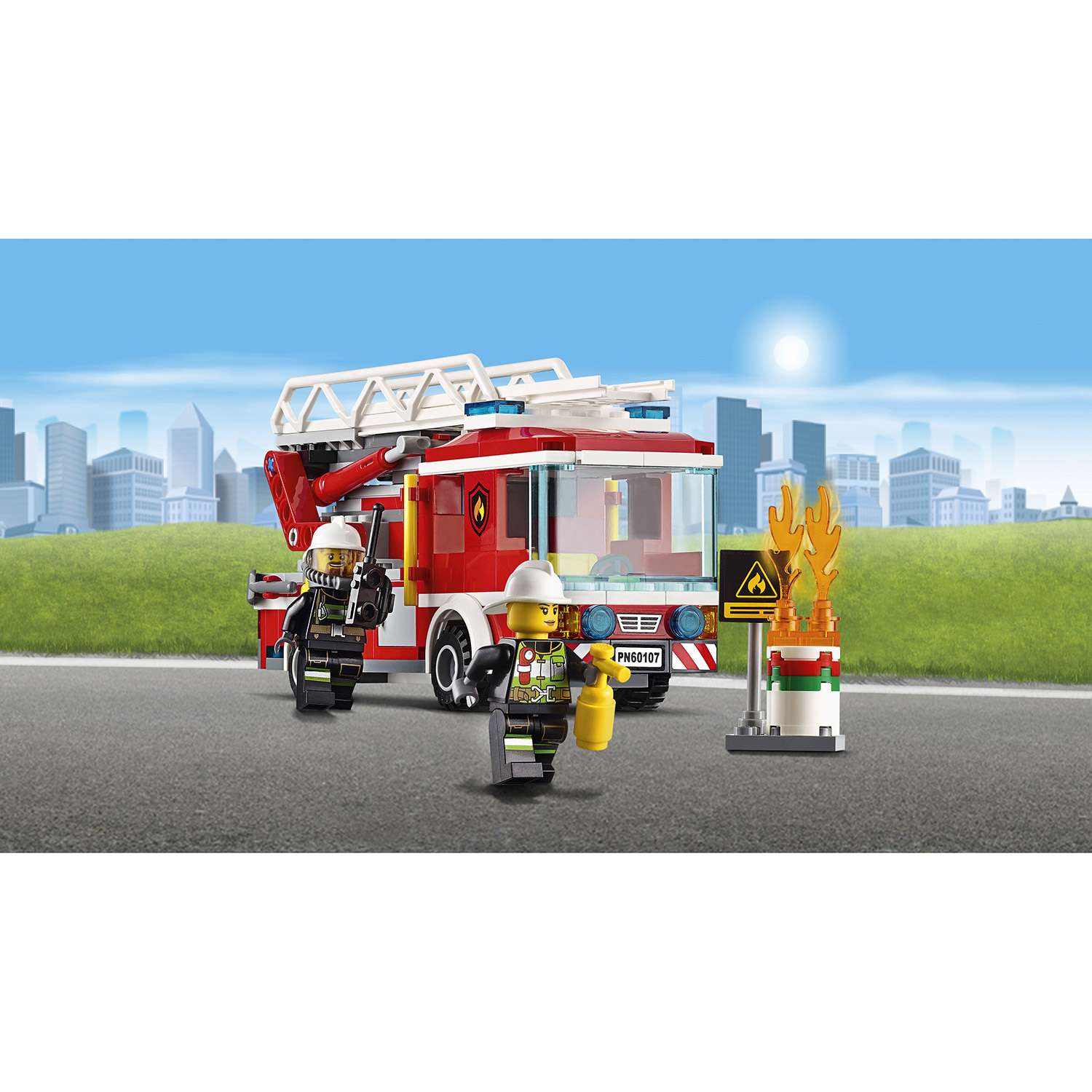 Конструктор LEGO City Fire Пожарный автомобиль с лестницей (60107) - фото 7