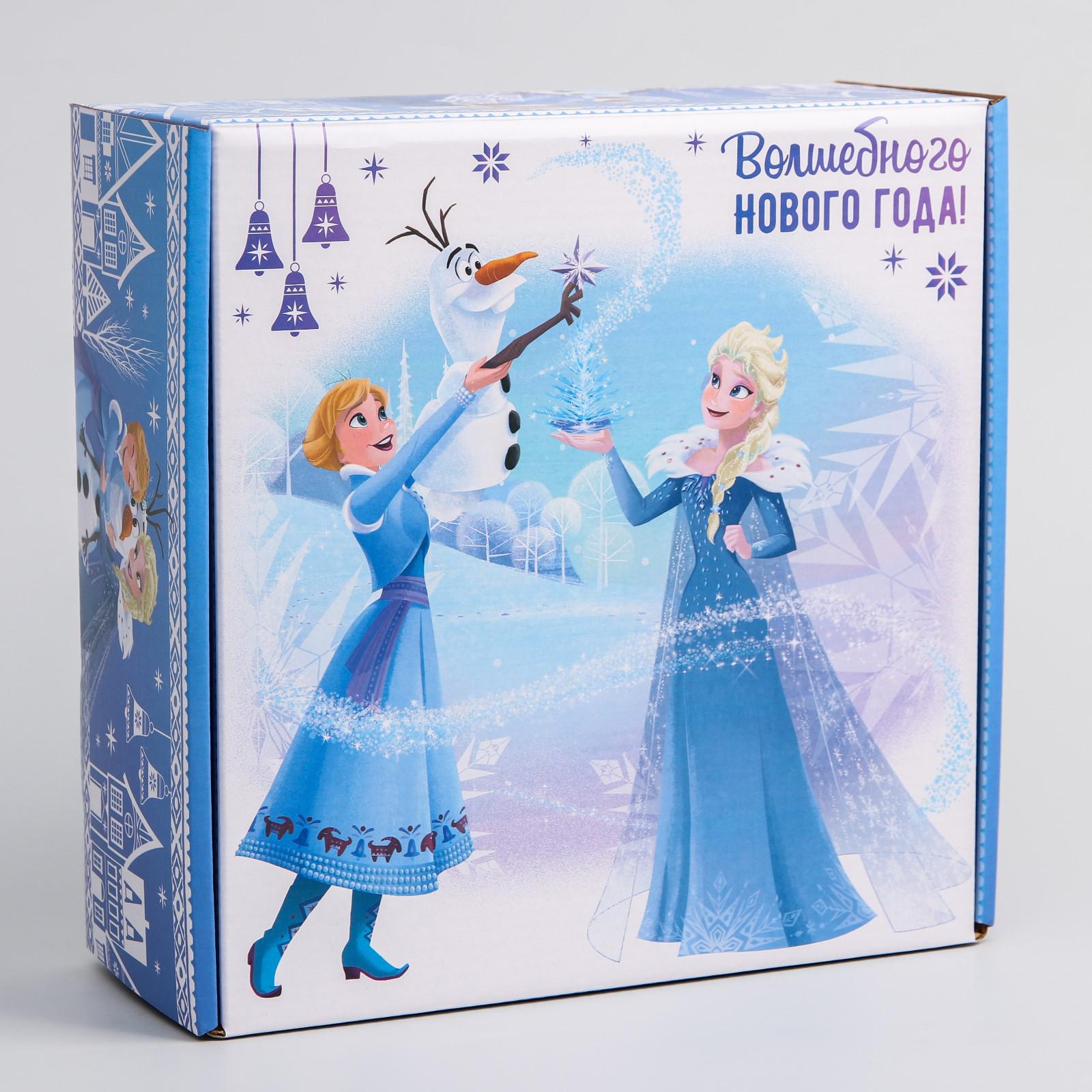 Коробка Disney подарочная складная«Волшебного нового года» Холодное сердце. 24.5×24.5×9.5 см - фото 1
