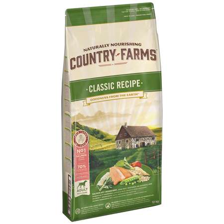 Корм для собак Country Farms Classic Recipe с лососем 12кг
