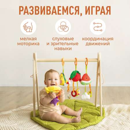 Набор мягких погремушек-подвесок Mamagoods Фрукты прорезыватели