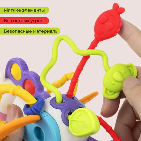 Бизиборд MyMoon Развивающие тактильные игрушки Монтессори