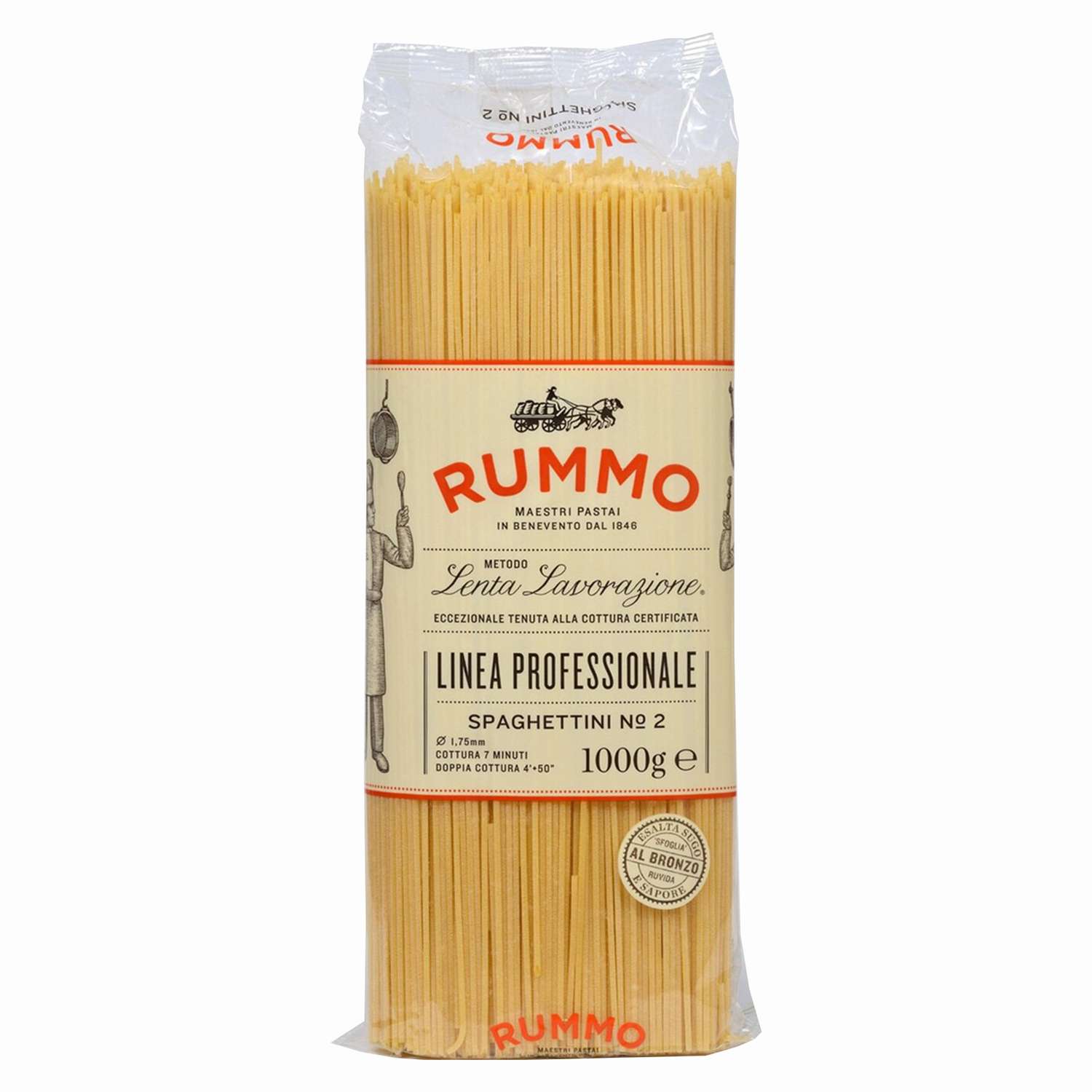 Макароны Rummo итальянская классическая паста Спагеттини №2 1000 г - фото 1