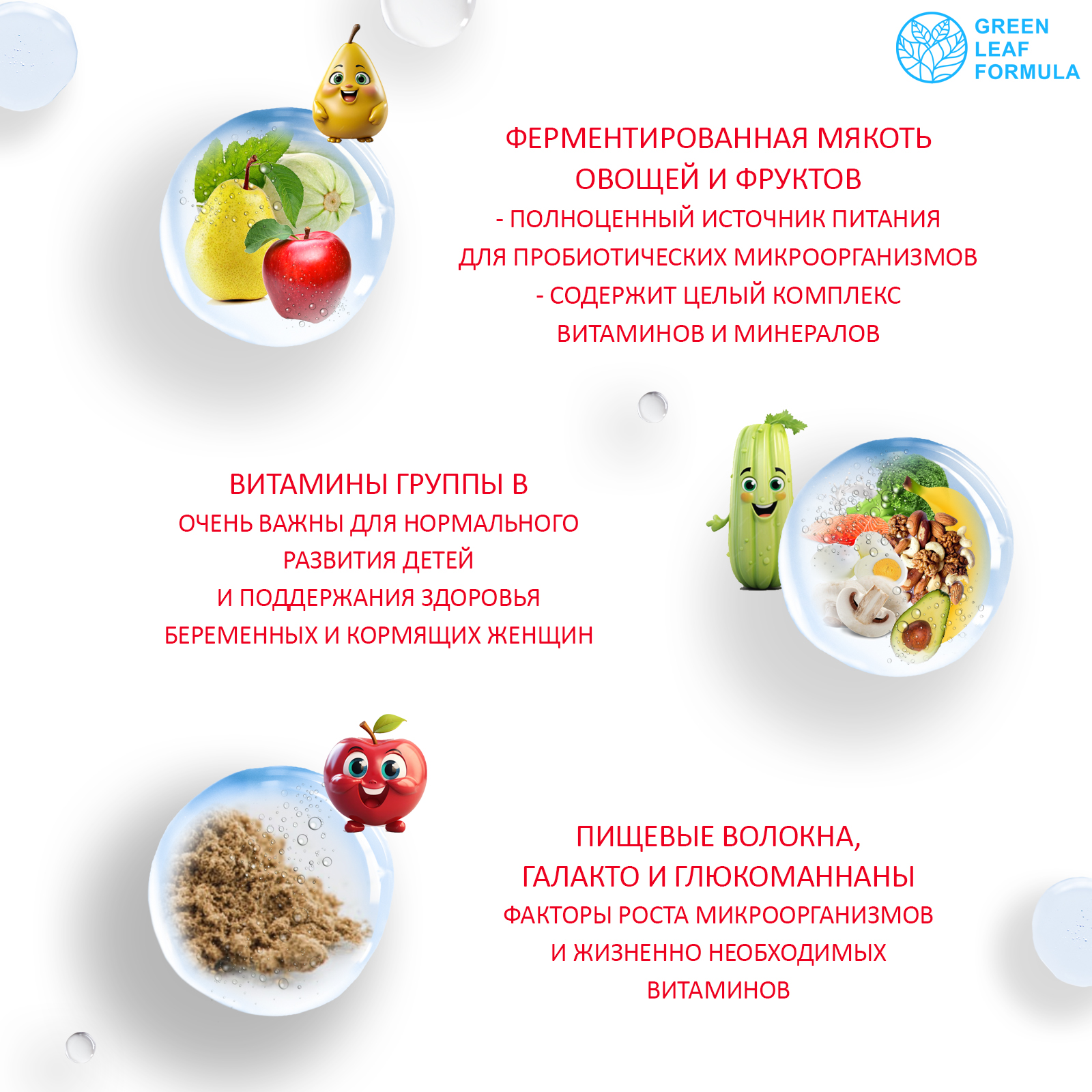 Ферментированное пюре Green Leaf Formula пребиотики метабиотики для кишечника - фото 4