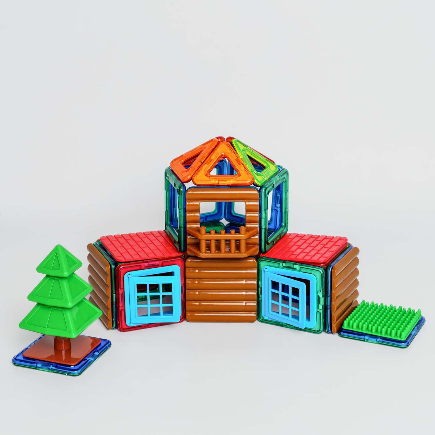 Конструктор Крибли Бу магнитный пластиковый сборный/детская развивающая игрушка с крупными деталями 48 элементов - фото 4