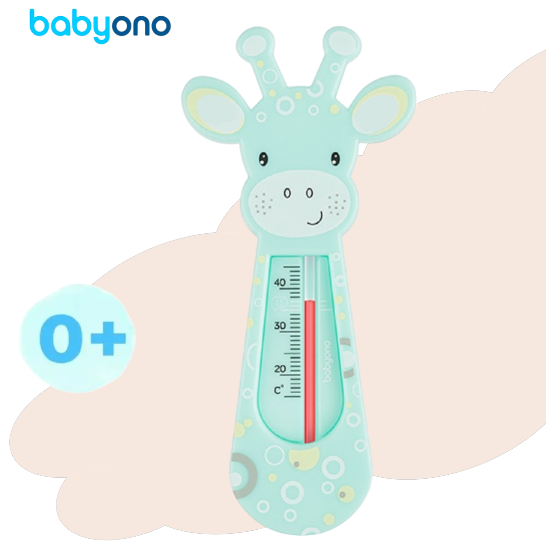 Термометр для воды Babyono для купания новрожденных арт 776/01 Жирафик - фото 1