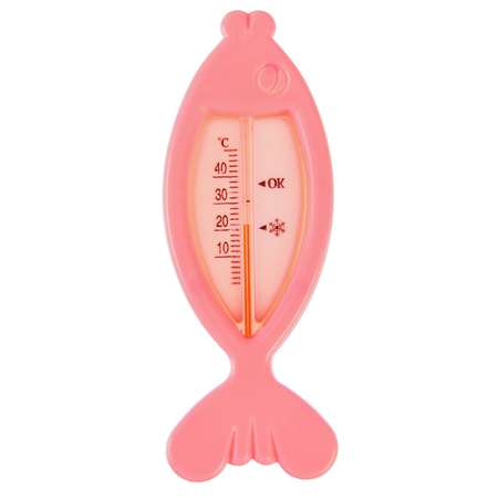 Термометр Крошка Я для ванной Рыбка цвет розовый