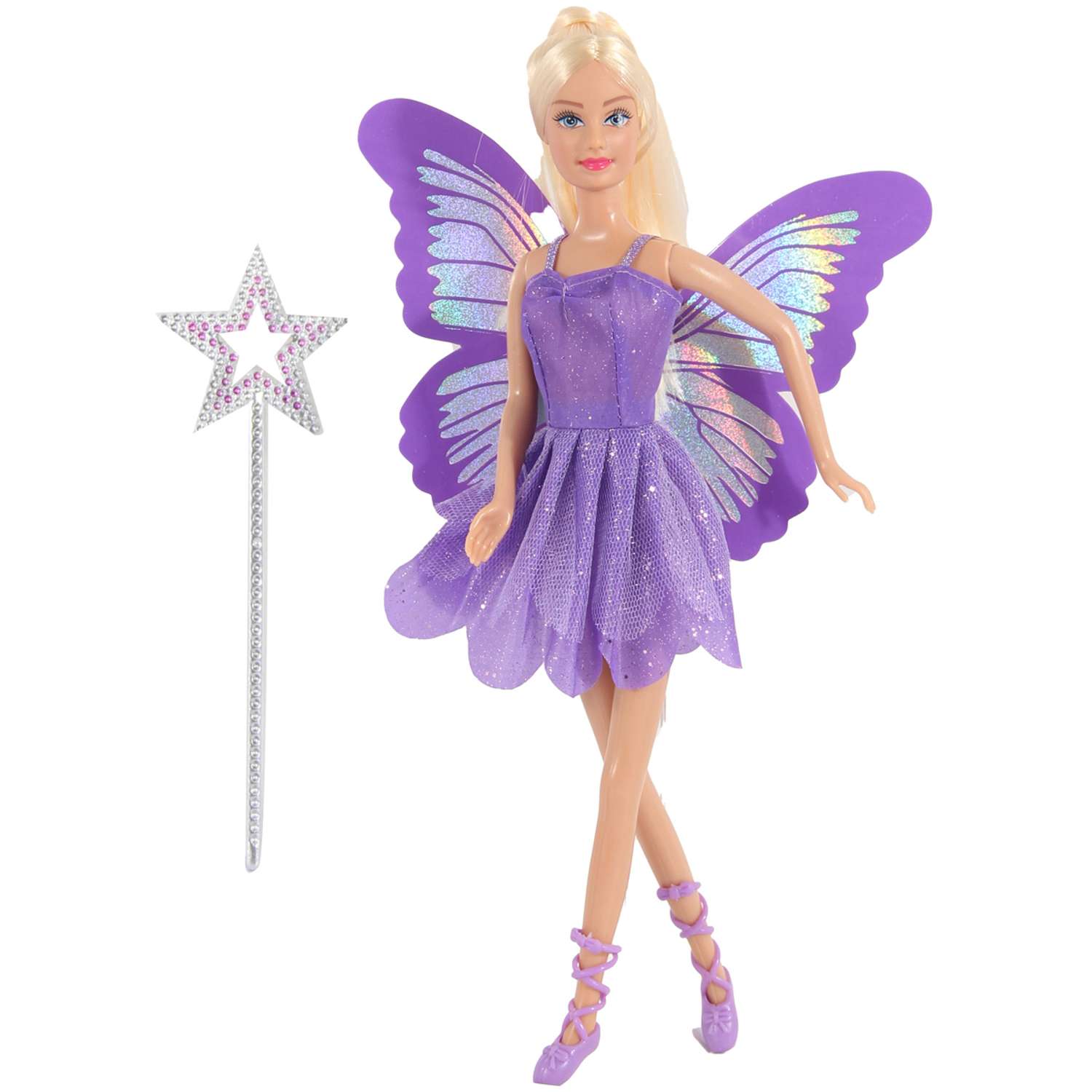 Кукла Defa Lucy Юная фея в комплекте волшебная палочка фиолетовый 8120 //фиолетовый - фото 1