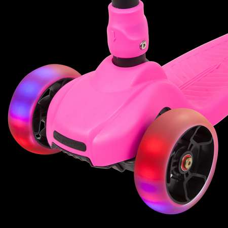 Самокат NOVATRACK RainBow розовый