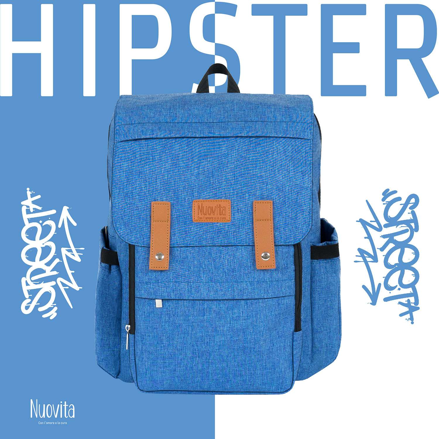 Рюкзак для мамы Nuovita CAPCAP hipster Голубой - фото 2