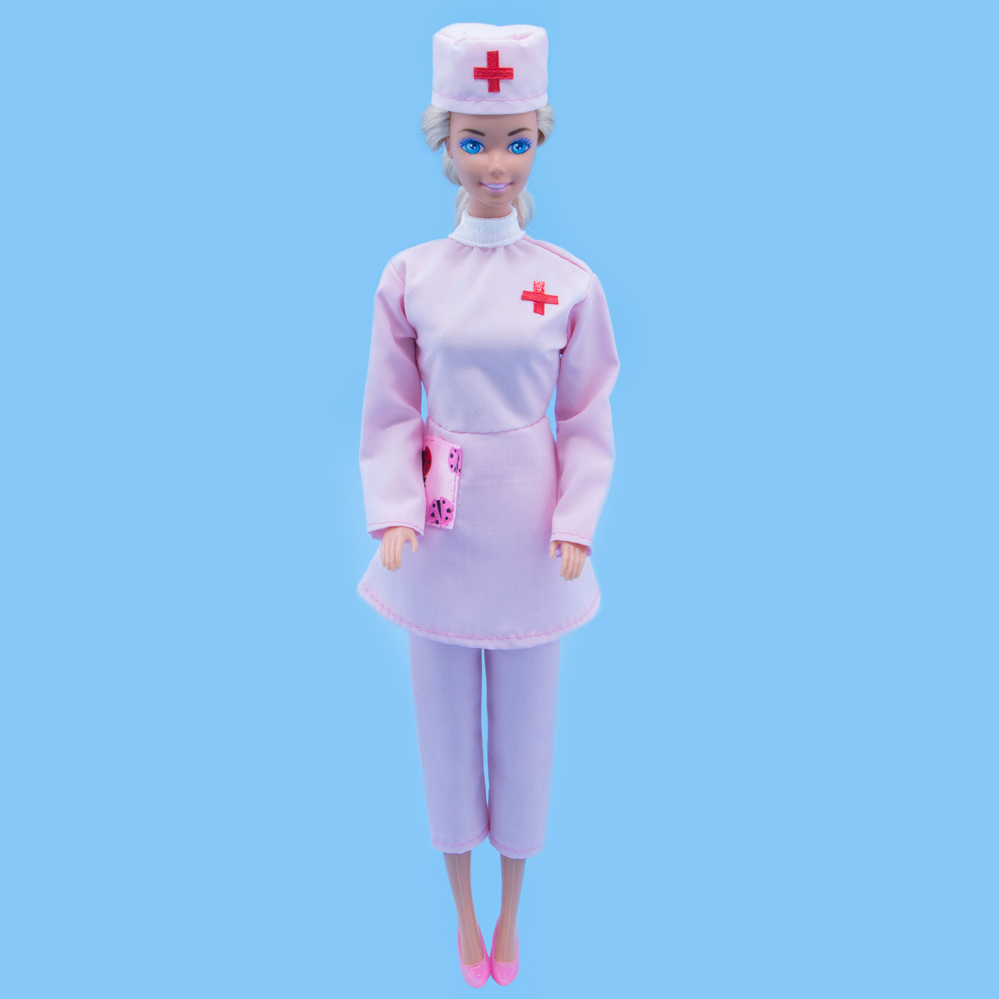 Костюм медсестры Модница для куклы 29 см 4747 розовый 4547розовый - фото 7