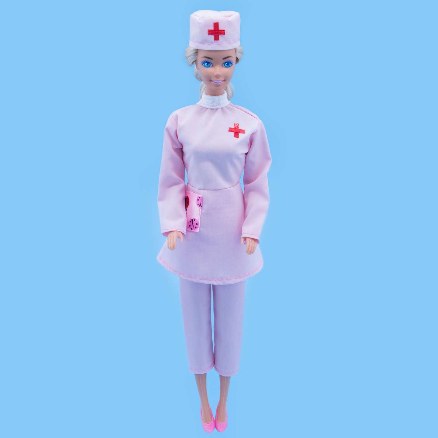 Костюм медсестры Модница для куклы 29 см 4747 розовый 4547розовый - фото 7