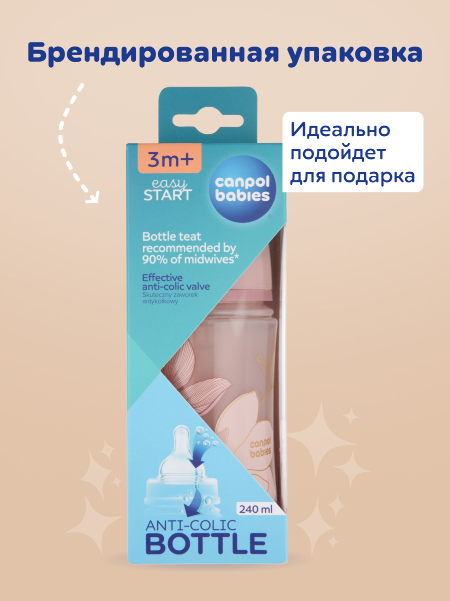 Бутылочка Canpol Babies 240 мл 1 шт. в ассортименте - фото 2