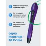 3D ручка ECC Market Grizzly 10 фиолетовая