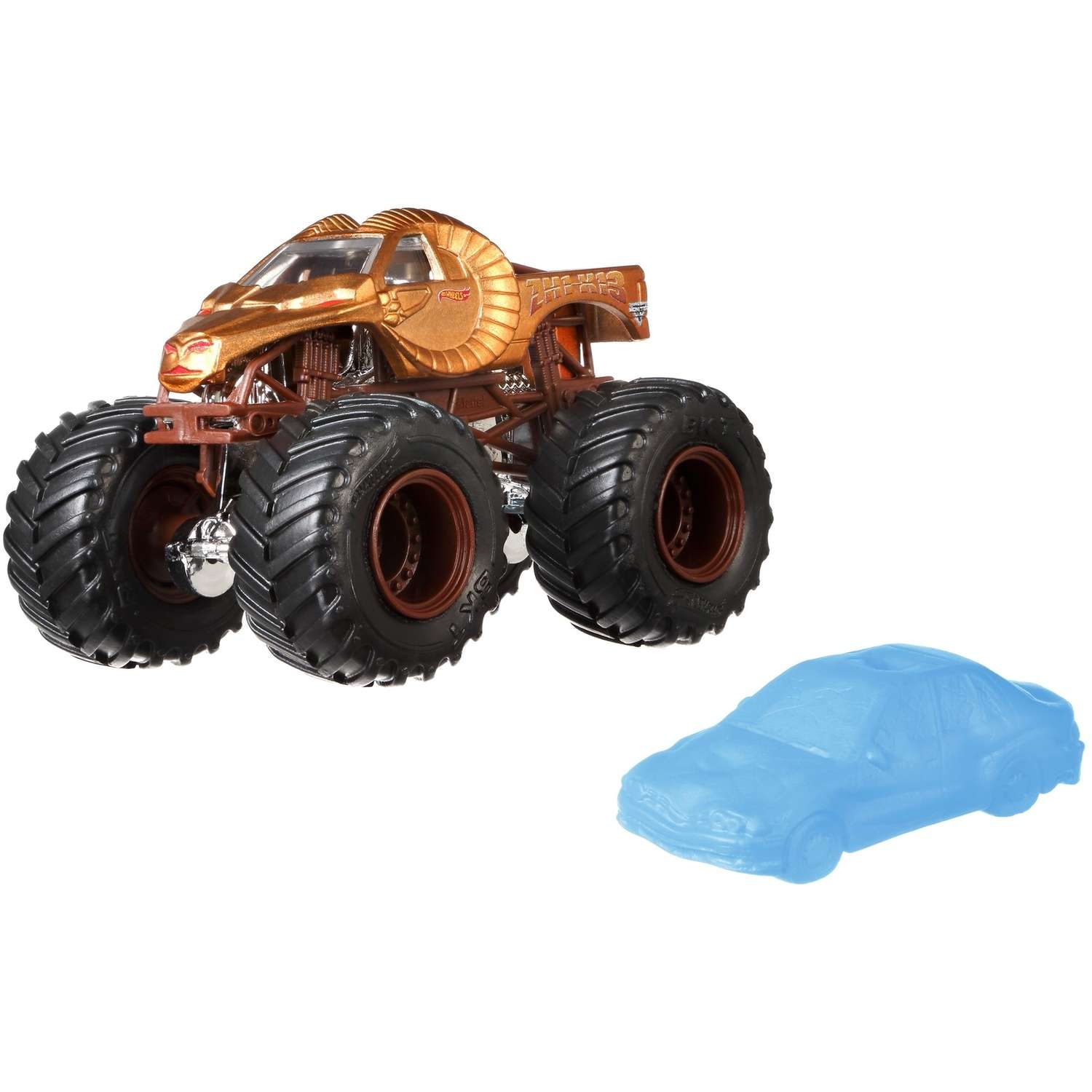 Машина Hot Wheels Monster Jam 1:64 Chroma Frost Зомби Хантер FLX32 21572 - фото 1